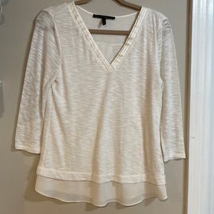 WHBM winter white top